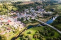 Aerial view of town Sabile, Latvia
