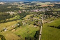 Aerial view of town Sabile, Latvia Royalty Free Stock Photo