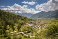 Aerial View of Town of Schluderns, South Tyrol Royalty Free Stock Photo
