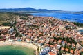 Aerial view of Town of Sozopol, Bulgaria Royalty Free Stock Photo