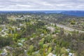 Aerial view of the township of Leura in regional New South Wales in Australia Royalty Free Stock Photo