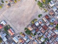 Aerial view on Township Poor Houses favelas in Paje village, Zanzibar, Tanzania, Africa Royalty Free Stock Photo