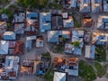 Aerial view on Township Poor Houses favelas in Paje village, Zanzibar, Tanzania, Africa Royalty Free Stock Photo