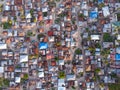 Aerial view on Township Poor Houses favelas in Paje village, Zanzibar, Tanzania, Africa Royalty Free Stock Photo