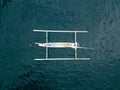 Aerial view of traditional Indonesian fishing boat