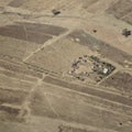 Aerial view on a traditional masai village