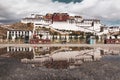 Aerial view of a traditional palace building: Potala Palace, Lhasa, China. Royalty Free Stock Photo