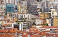 Aerial view of traditional red house roofs at the Montecarlo Town Square, Monaaco Republic Royalty Free Stock Photo