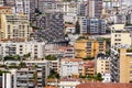 Aerial view of traditional red house roofs at the Montecarlo Town Square, Monaaco Republic Royalty Free Stock Photo