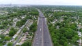 Aerial View of Traffic on Multilane Highway