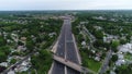 Aerial View of Traffic on Multilane Highway