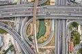 Aerial view of traffic in Samut Prakan Bangkok, Thailand