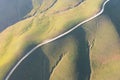 Aerial View of Trail Through California Hills Royalty Free Stock Photo