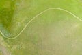 Aerial View of Trail and Green Hills in Northern California Royalty Free Stock Photo