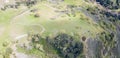 Aerial View of Trail Meandering Through California Hills Royalty Free Stock Photo