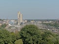 Aerial view on the  the trainstation of Ghent and surroundings Royalty Free Stock Photo