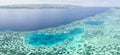 Aerial View of Tranquil Reefs in Wakatobi National Park Royalty Free Stock Photo