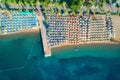 Aerial view of transparent turquoise sea