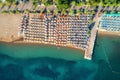 Aerial view of transparent turquoise sea