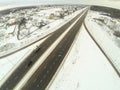 Aerial view of the transportation road Royalty Free Stock Photo