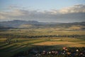 Aerial view of a Transylvanian village