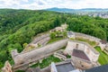 Aerial view of Trencin castle, Slovakia Royalty Free Stock Photo