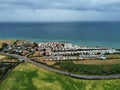 Aerial view of Trimingham House caravan park in Norfolk, UK Royalty Free Stock Photo