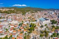 Aerial view of trio of fortresses in Sibenik, Croatia Royalty Free Stock Photo