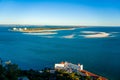 aerial view of the Troia peninsula, SetÃÂºbal district observed from the Serra da ArrÃÂ¡bida