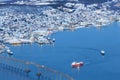 Aerial view on Tromso, Norway, Tromso At Winter Time Royalty Free Stock Photo