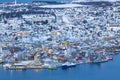 Aerial view on Tromso, Norway, Tromso At Winter Time Royalty Free Stock Photo