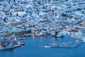 Aerial view on Tromso, Norway, Tromso At Winter Time, Christmas in Tromso, Norway Royalty Free Stock Photo
