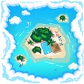 Aerial view of a tropical beach