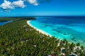 Aerial view of tropical beach, Dominican Republic Royalty Free Stock Photo