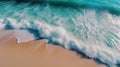 Aerial view of a tropical beach. Royalty Free Stock Photo