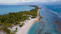 Aerial view of tropical beach landscape at addu city, Maldives Royalty Free Stock Photo