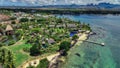 Aerial View of Tropical Island Resort Royalty Free Stock Photo