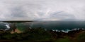 Seascape with tropical island. Ahangama, Sri Lanka. 360-Degree view