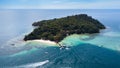 Aerial view of tropical island in Tunku Abdul Rahman National Park  Sabah  Malaysia Royalty Free Stock Photo