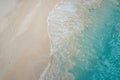 Aerial view of tropical paradise beach, amazing seascape with white sand and azure sea, outdoor travel abstract background Royalty Free Stock Photo