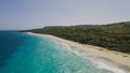 aerial view of tropical Zoni beach loacted in Culebra Puerto Rico