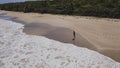 aerial view of tropical Zoni beach loacted in Culebra Puerto Rico.