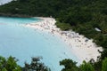 The aerial view of the Trunk Bay Beach near St John, US Virgin Islands Royalty Free Stock Photo