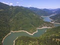 Aerial view of Tsankov kamak Reservoir, Bulgaria Royalty Free Stock Photo