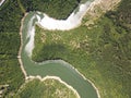 Aerial view of Tsankov kamak Reservoir, Bulgaria Royalty Free Stock Photo