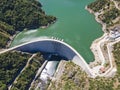 Aerial view of Tsankov kamak Reservoir, Bulgaria Royalty Free Stock Photo