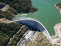 Aerial view of Tsankov kamak Reservoir, Bulgaria Royalty Free Stock Photo