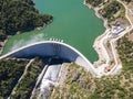 Aerial view of Tsankov kamak Reservoir, Bulgaria Royalty Free Stock Photo