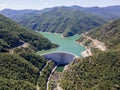 Aerial view of Tsankov kamak Reservoir, Bulgaria Royalty Free Stock Photo