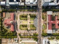 Aerial view of Tshwane city hall and Museum of Natural History iin the heart of Pretoria, South Africa Royalty Free Stock Photo